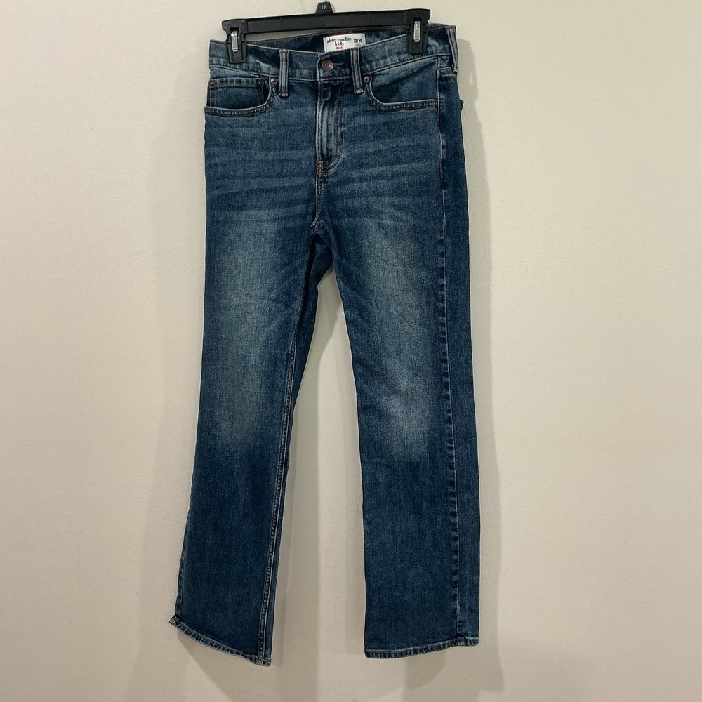 Abercrombie Slim Boot Blue Denim Jeans Kids Youth Boys Size 13/14
